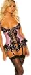 Celebrate in this Lace Trimmed Candy Stripe and Polka Dot Bustier - Plus sizes too!