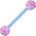Bioplast Blue Pink Marracas Barbell Tongue Ring