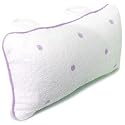 Spa Sister Terry Bath Pillow with Embroidered Dots - Lavender