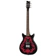 First Act ME455 Designer Electric Guitar,Black with Red Accent Tribal Pattern