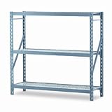 Heavy-duty welded frame storage rack w/wire decking, add-on unit, gray - Same Day Shipping (orders by 3 pm), Next Day Delivery (in most cases)