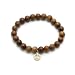 Dogeared Wood Bracelet Gold Dipped Peace Sign