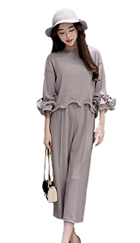 ２ピースワイドレッグパンツスーツ 春夏物 オフィス ＯＬ レディースファッション ノベルティ付属 BRZ0289