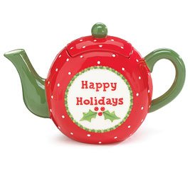 Best Cheap Holly And Berries Happy Holiday Teapot