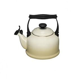 Le Creuset - Traditional Whistle Kettle - All Colours Kettle Almond. As shown