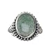  : STERLING SILVER OXIDIZED GREEN ADVENTURINE RING