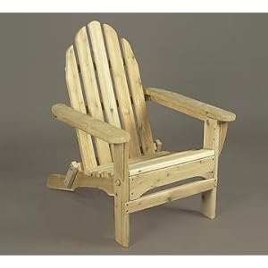 36 English Courtyard Natural Cedar Over-Sized Folding Wooden Adirondack Chair by 