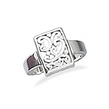 Cut Out Rectangle Filigree Design Ring