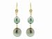 Double Black Pearl Earrings with Diamonds by Mizuki