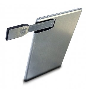 Centon DSC32GB-001 32GB 2 USB Credit Card Flash Drive (Silver)
