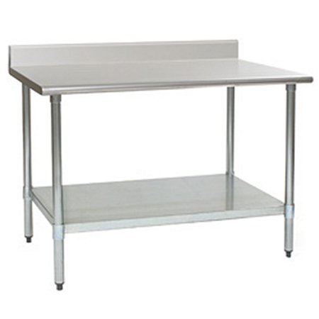 Prep / Work Table 36" x 30" x 35", w/5" Backsplash 18 Gauge Stainless Steel Top (Knocked Down) *NSF*