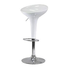 Winsome Wood Spectrum Air Lift Swivel Adjustable Stool, Single, White by Winsome Wood