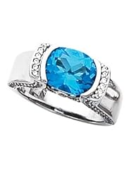 Ann Harrington Jewelry 14k White Gold 10x8 mm Cushion Channel Set Ring Setting