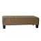 15-Button Tufted Microsuede Bench - Tan