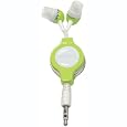 ARTDIO KY1103GREEN Retractable Earbuds (Green)