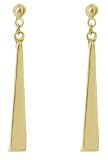  : 18kt Gold Over Sterling Silver Elongated Drop Post Earring