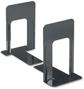(3 Pack Value Bundle) UNV54095 Economy Bookends, Nonskid, 5 7/8 x 8 1/4 x 9, Heavy Gauge Steel, Black