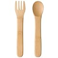 Organic Bamboo Kid's Utensils, Fork and Spoon