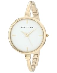 Anne Klein Womens AK/1048WTGB Gold-Tone Illusion Bangle Watch
