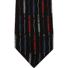 Scribe Fountain Pen silk ties by Vicky Davis black