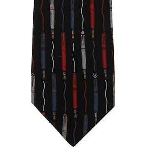 Scribe Fountain Pen silk ties by Vicky Davis black