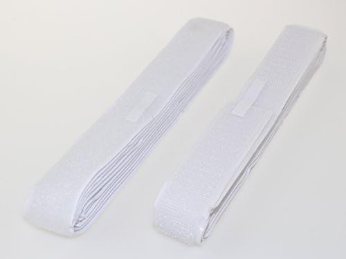 Peel And Stick Male &amp; Female 200cm(78.7")X 2.5cm(0.98") Velcro Set White