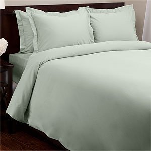 500TC Cotton Sheet Set with Bonus Cases, Full, Green by
