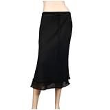 Black Layered Plus size long skirt