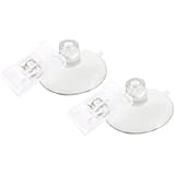Plastic Round Clip Advertisement Pop Display Holder Clamp 2 Pcs Clear