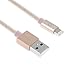 Volts Nylon Braided Lightning to USB Cable with 8-Pin Connector for Apple iPhone 6, 6 Plus, iPod, iPad, Apple MFi Certified, 2 Meter - Rose Gold ...