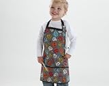 Sugar Booger Kids Apron. Dia de los Muertos Collection. Water-proof kiddie apron.