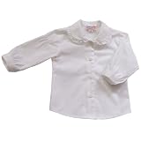 K�the Kruse 13406 - Babybluse Popeline wei� mit R�schen Gr��e: 92, HW08von "K�the Kruse"