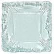Spanish Recycled Textured Glass Small Square Plate 8.5"D Set of Two
