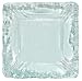 Spanish Recycled Textured Glass Small Square Plate 8.5"D Set of Two