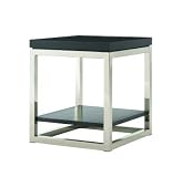 Lexington 332-942 Black Black Ice Tungsten End Table from the Black Ice Collection