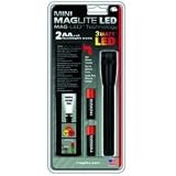 Mag-Lite SP2201HF 3 Watt LED Mini Maglite 2 AA schwarz inkl. 2 Mignon Batterien und Nylonholster - 
