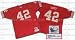 Ronnie Lott 1989 San Francisco 49ers #42 Authentic Throwback Mitchell and Ness NFL Football Jersey (Scarlet)