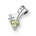 Lemon Quartz and Diamond Sterling Silver Slide on 16" Cubetto 3mm Chain