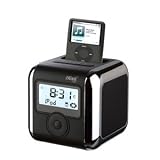Review   / Ozaki imini Radio Alarm Clock Ipod Speaker Black and Chrome