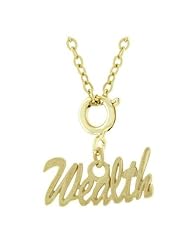 Wealth Script Pendant Necklace