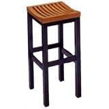 29 Bar Stool - Set of 2 - Oak Top (Oak) (29H x 15.75W x 13.75D)