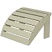 22" Recycled Earth-Friendly Outdoor Patio Adirondack Ottoman - Khaki