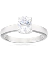 Sterling Silver Swarovski Zirconia 1.5cttw Oval Solitaire Engagement Ring