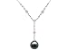 0.30 cts Pearls Necklace - 14kt White or Yellow Gold LIFETIME WARRANTEE