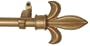 Window Curtain Rod / Drapery Rod 28 Inch - 48 Inch Fleur De Lis Gold