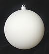 Matte Winter White Commercial Shatterproof Christmas Ball Ornament 8" (200mm)
