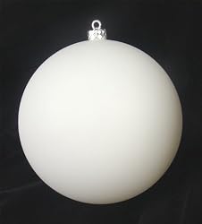 Matte Winter White Commercial Shatterproof Christmas Ball Ornament 8" (200mm)