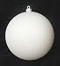 Matte Winter White Commercial Shatterproof Christmas Ball Ornament 8" (200mm)