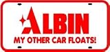 ALBIN MARINE LICENSE PLATE boat car sign