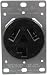 PASS & SEYMOUR 3860 Single Flush Dryer Receptacle